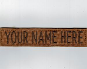 COYOTE VELCRO NAME TAPES (Set of 2)